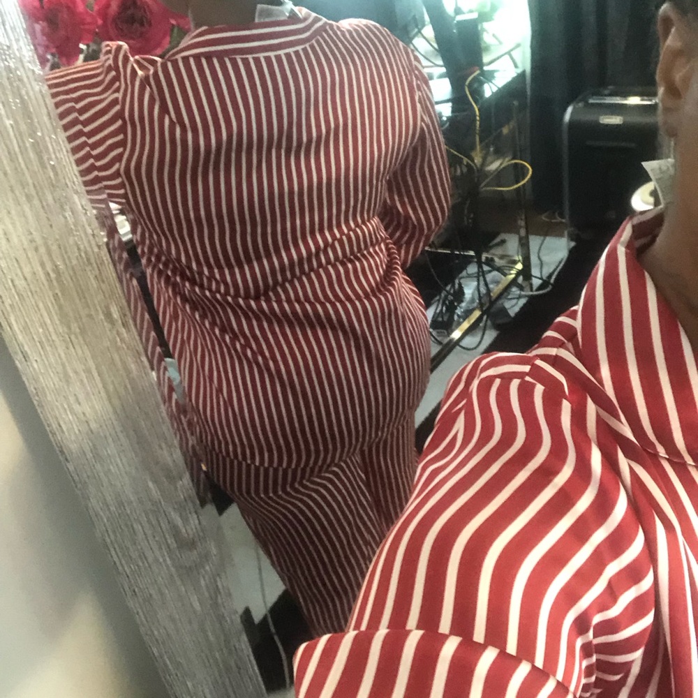 H&M satin two-piece set. (M)